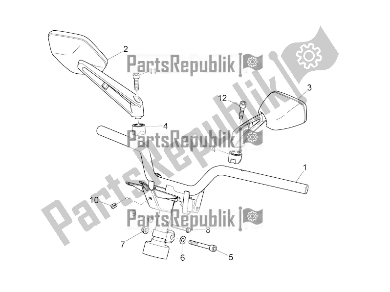 Tutte le parti per il Manubrio - Comandi del Aprilia SR 50 R Replica 2021