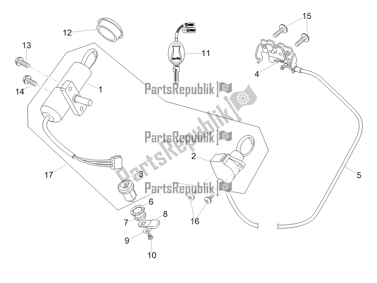 Toutes les pièces pour le Serrures du Aprilia SR 50 R Replica 2021