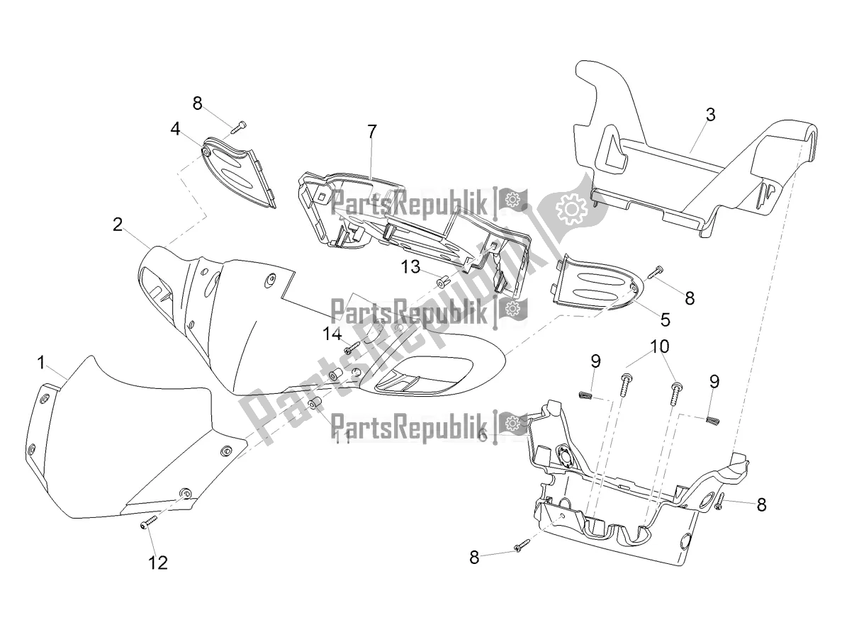 All parts for the Windshield of the Aprilia SR 50 R Replica 2021