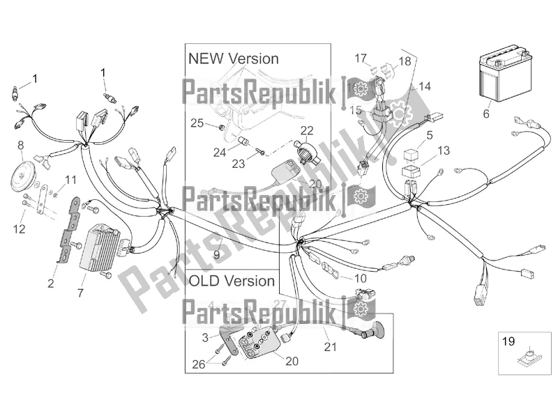 All parts for the Electrical System Ii of the Aprilia SR 50 Street Ie+carb. Piaggio 2016