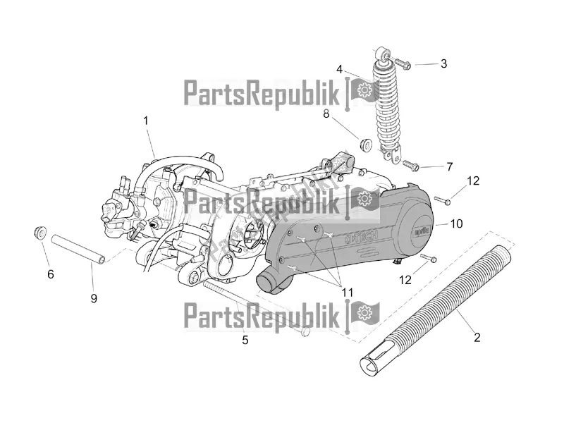 All parts for the Engine I of the Aprilia SR 50 Street Ie+carb. Piaggio 2016