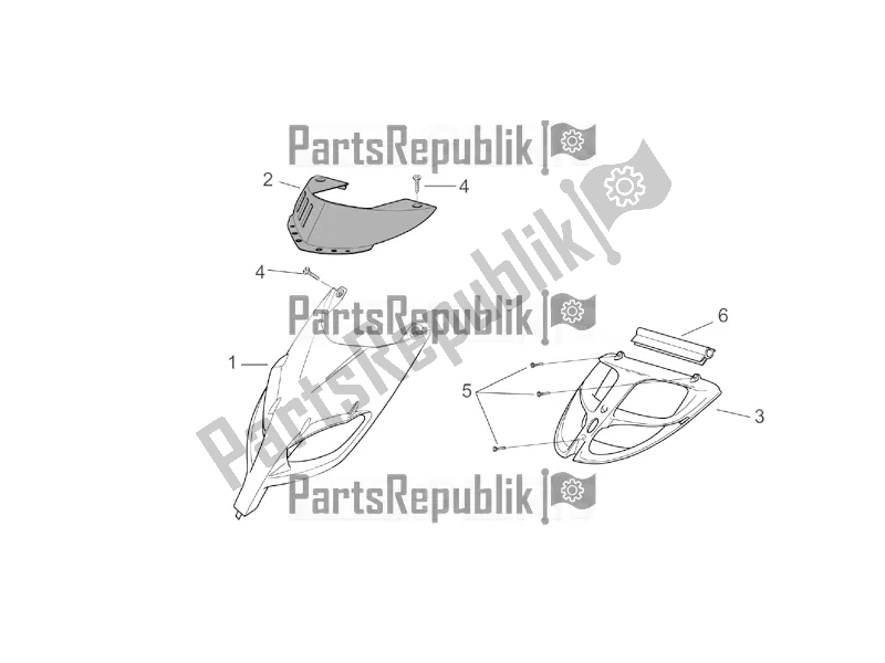 All parts for the Front Body Ii of the Aprilia SR 50 Street Ie+carb. Piaggio 2016