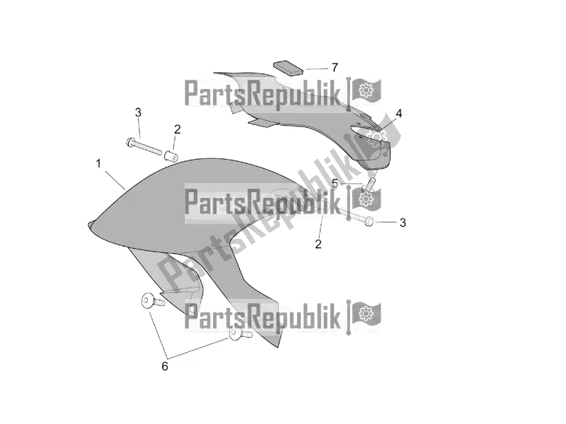 Todas as partes de Corpo Frontal Iv do Aprilia SR 50 Street Ie+carb. Piaggio 2016