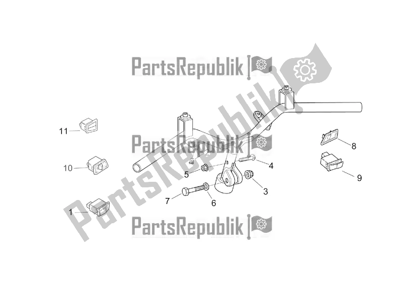 Toutes les pièces pour le Guidon - Boutons du Aprilia SR 50 Street Ie+carb. Piaggio 2016