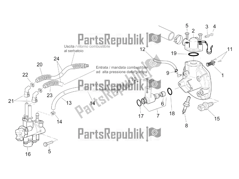 Todas las partes para Unidad De Inyección de Aprilia SR 50 Street Ie+carb. Piaggio 2016