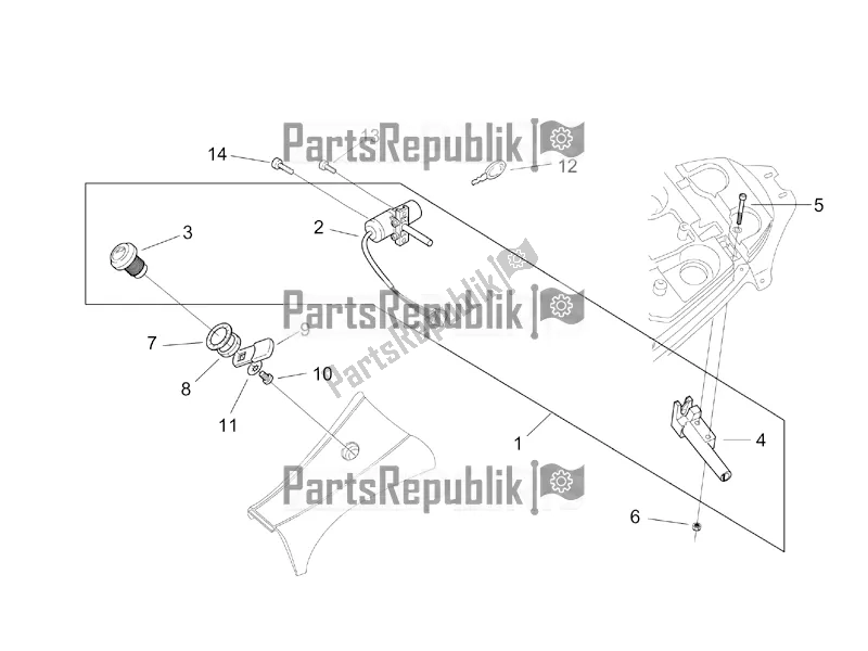 Tutte le parti per il Kit Di Blocco Hardware del Aprilia SR 50 Street Ie+carb. Piaggio 2016