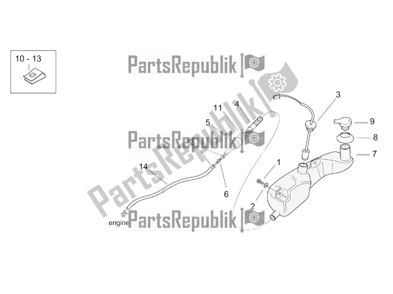 Toutes les pièces pour le Cuve à Mazout du Aprilia SR 50 Street Ie+carb. Piaggio 2016