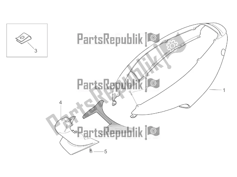 All parts for the Rear Body I of the Aprilia SR 50 Street Ie+carb. Piaggio 2016