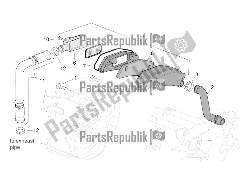 All parts for the Secondary Air of the Aprilia SR 50 Street Ie+carb. Piaggio 2016