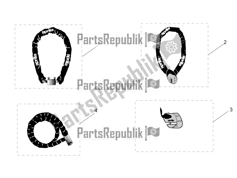 All parts for the Acc. - Mechanics Anti-theft of the Aprilia SR 50 Street Ie+carb. Piaggio 2017