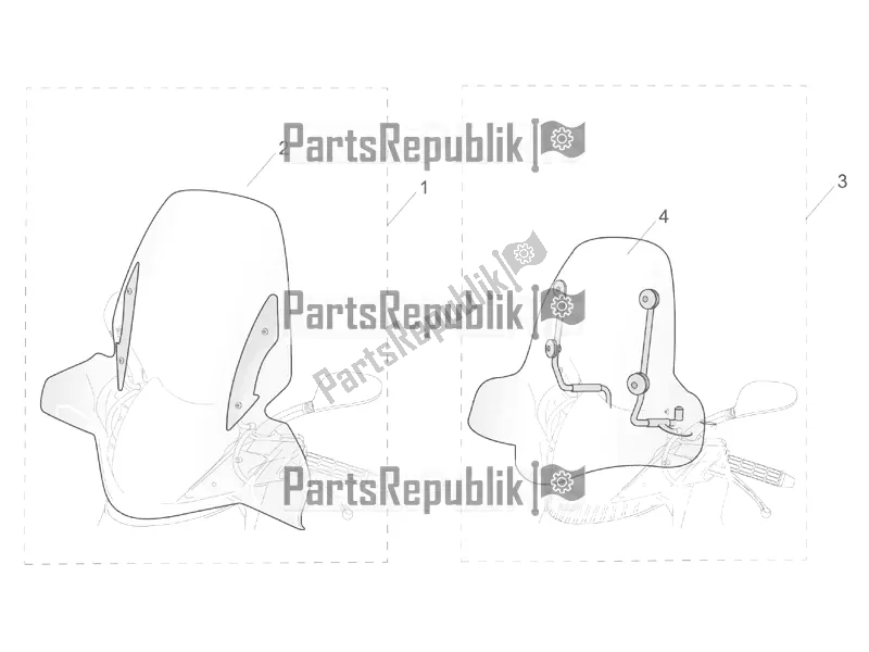 All parts for the Acc. - Windshields of the Aprilia SR 50 Street Ie+carb. Piaggio 2017