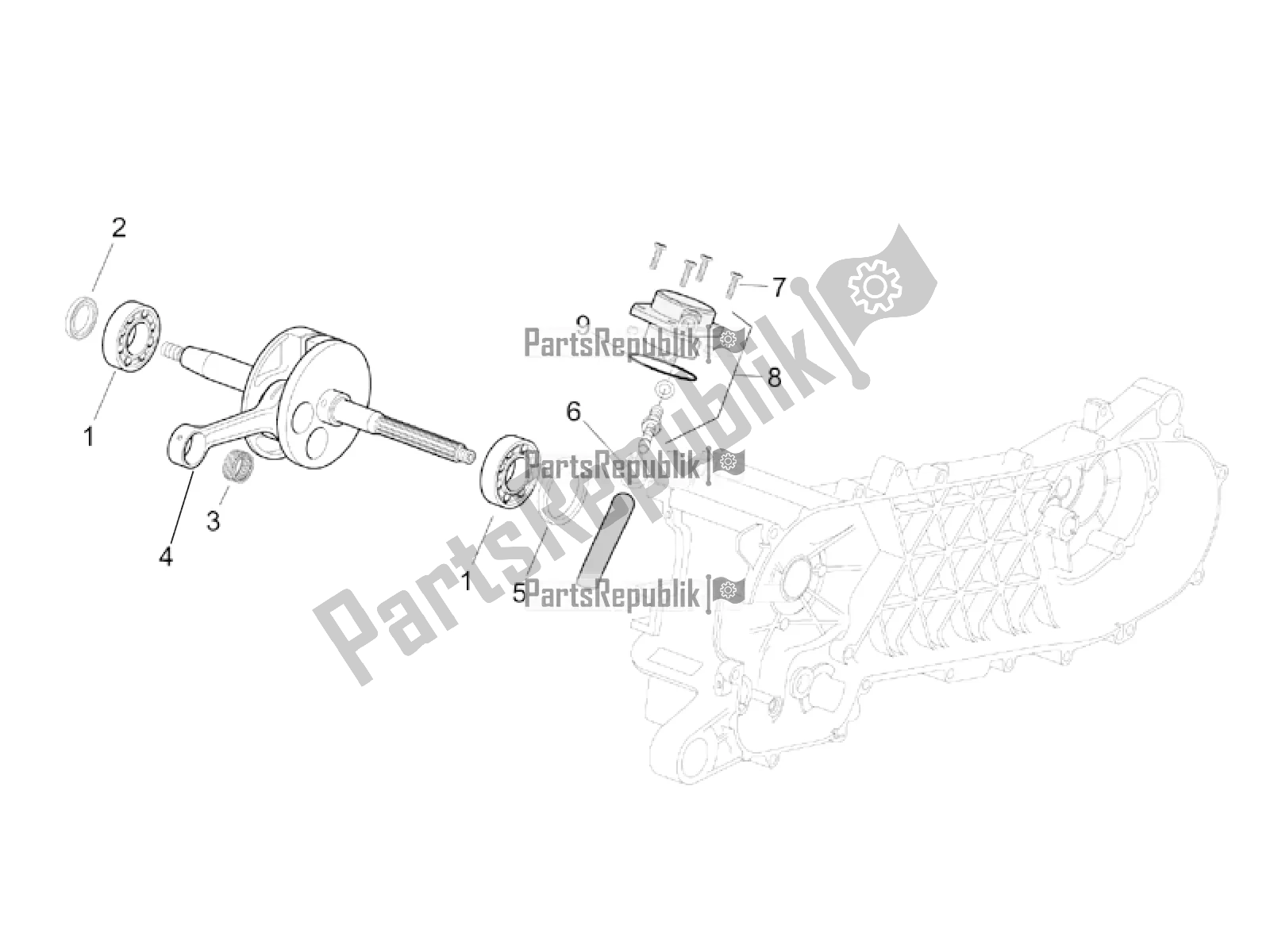 All parts for the Drive Shaft of the Aprilia SR 50 Street Ie+carb. Piaggio 2017