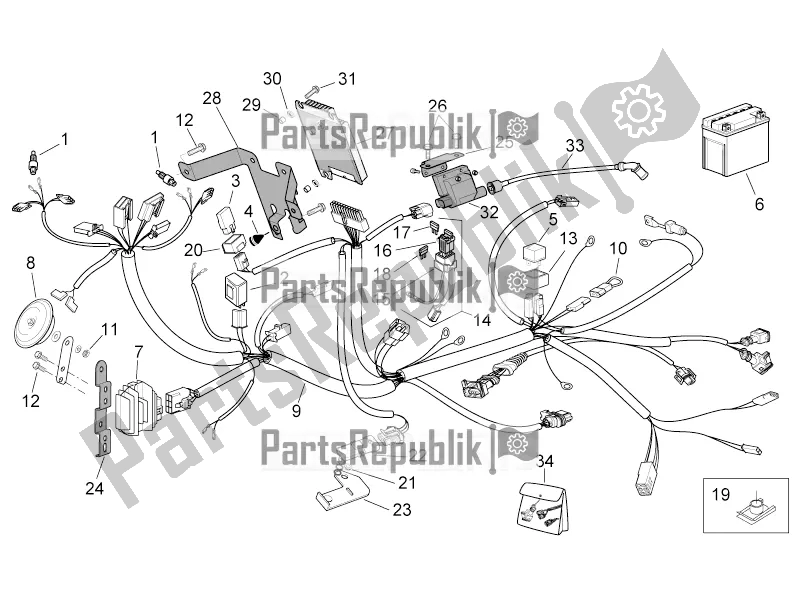 Toutes les pièces pour le Système électrique I du Aprilia SR 50 Street Ie+carb. Piaggio 2017