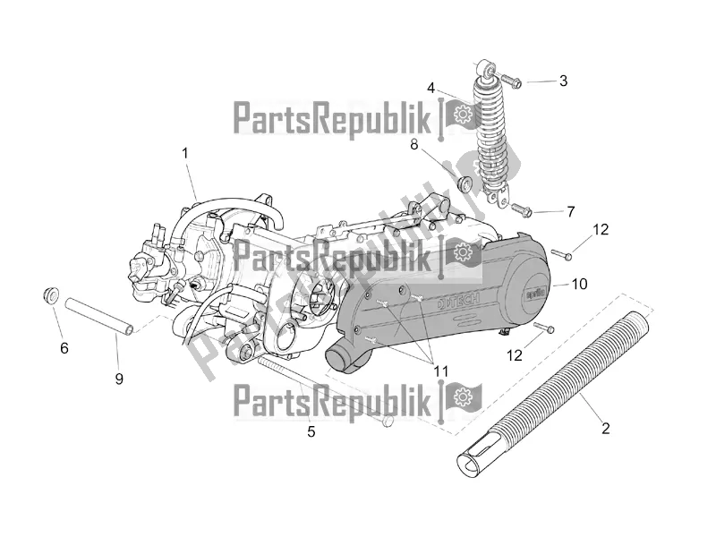 Toutes les pièces pour le Moteur I du Aprilia SR 50 Street Ie+carb. Piaggio 2017