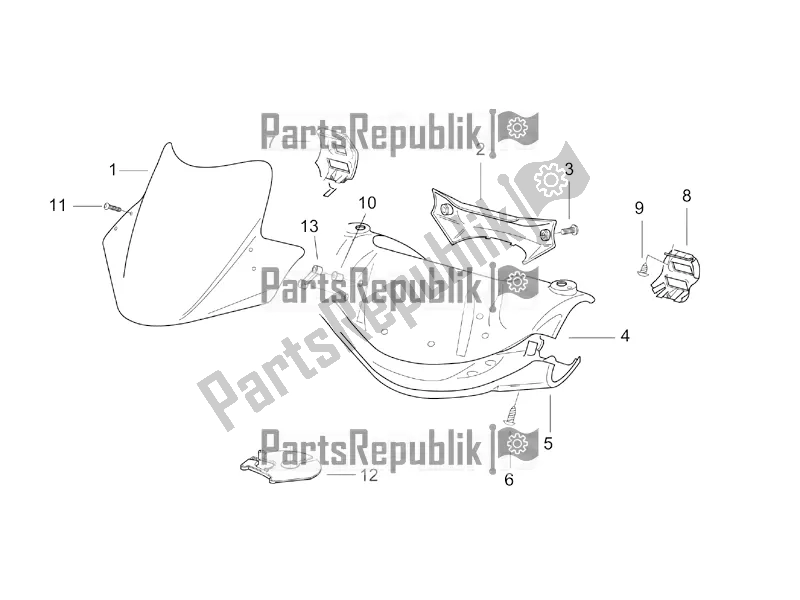 Toutes les pièces pour le Corps Avant I du Aprilia SR 50 Street Ie+carb. Piaggio 2017