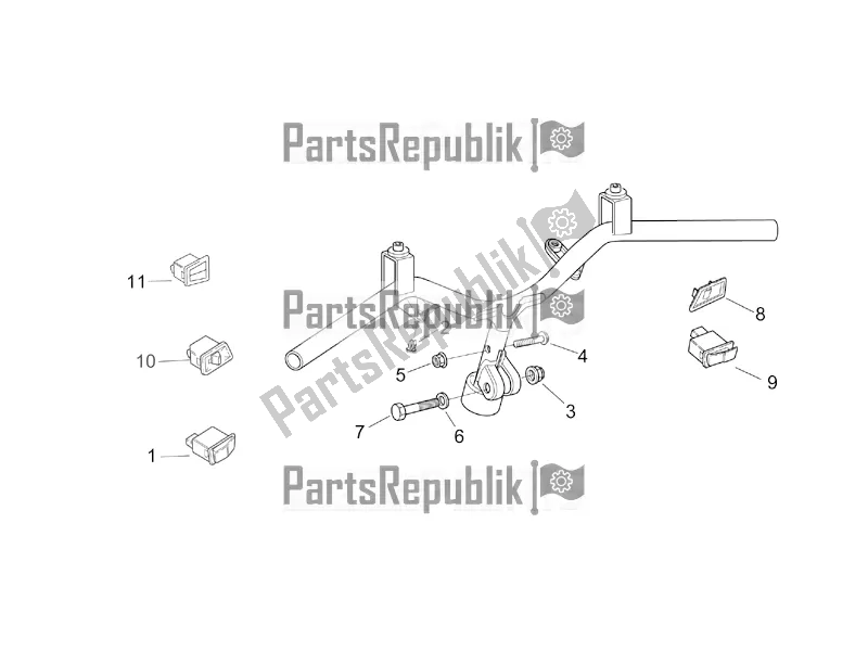 All parts for the Handlebar - Buttons of the Aprilia SR 50 Street Ie+carb. Piaggio 2017