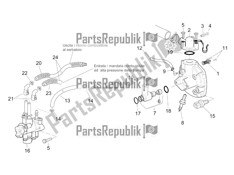 Alle Teile für das Einspritzeinheit des Aprilia SR 50 Street Ie+carb. Piaggio 2017