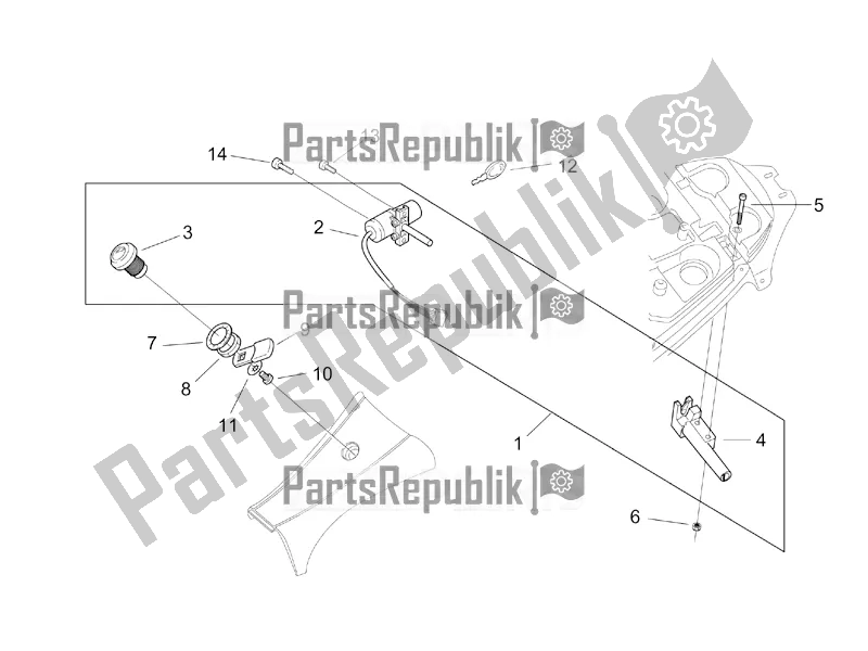 Todas las partes para Kit De Hardware De Bloqueo de Aprilia SR 50 Street Ie+carb. Piaggio 2017