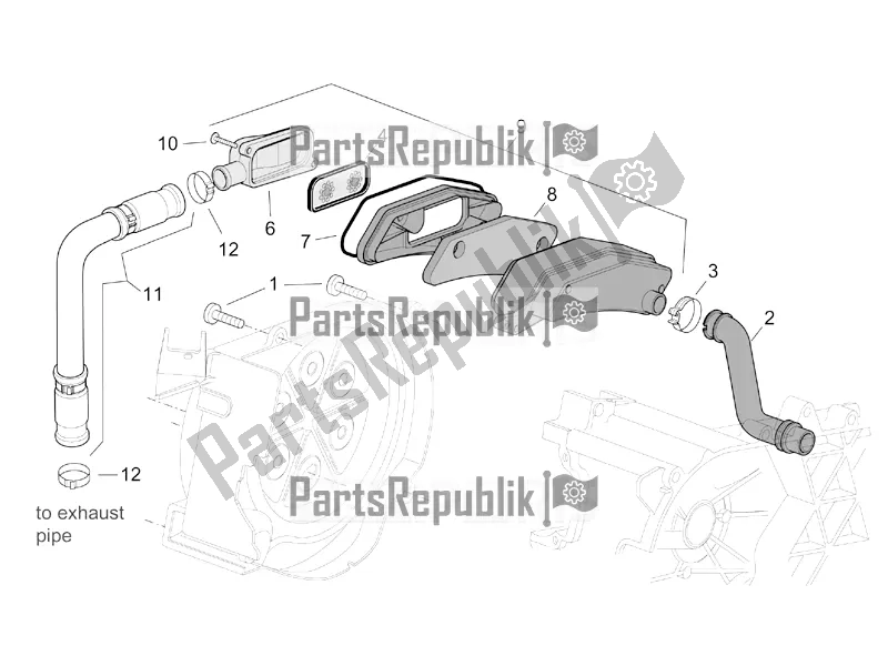 All parts for the Secondary Air of the Aprilia SR 50 Street Ie+carb. Piaggio 2017