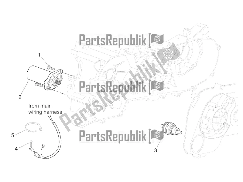 All parts for the Starter Motor of the Aprilia SR 50 Street Ie+carb. Piaggio 2017