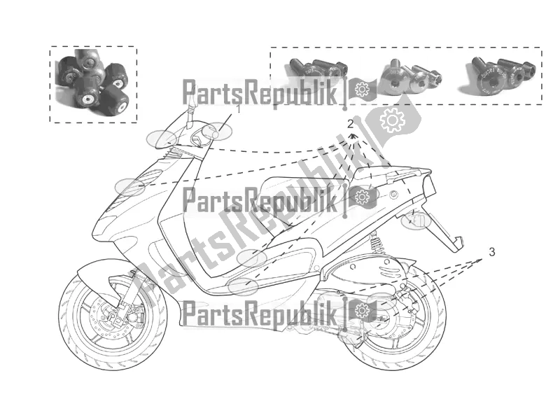 Alle onderdelen voor de Acc. - Fietsonderdelen van de Aprilia SR 50 Street Ie+carb. Piaggio 2018