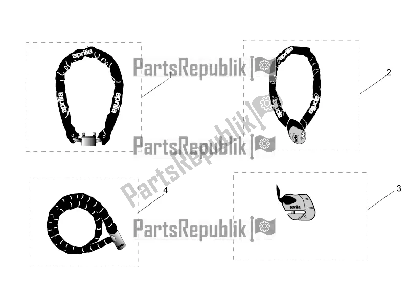 All parts for the Acc. - Mechanics Anti-theft of the Aprilia SR 50 Street Ie+carb. Piaggio 2018