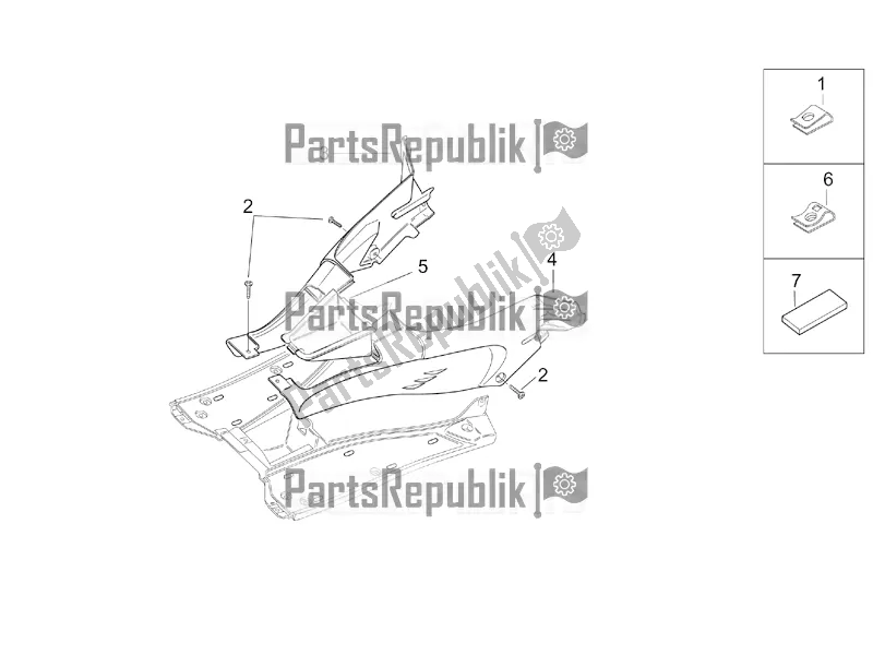 Toutes les pièces pour le Corps Central I du Aprilia SR 50 Street Ie+carb. Piaggio 2018