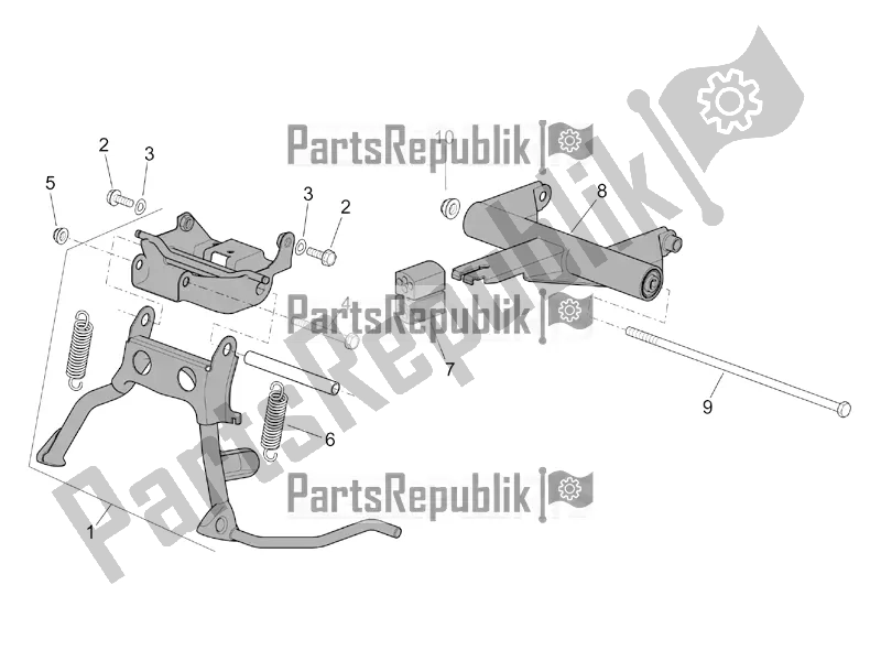 All parts for the Central Stand - Connecting Rod of the Aprilia SR 50 Street Ie+carb. Piaggio 2018