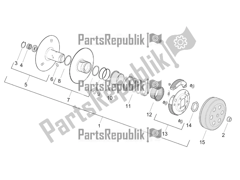 Alle Teile für das Kupplung des Aprilia SR 50 Street Ie+carb. Piaggio 2018