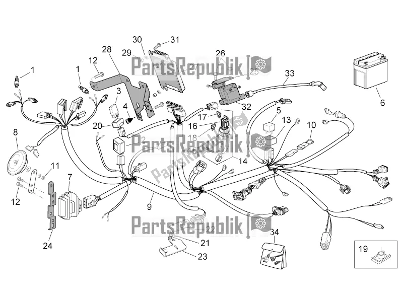 All parts for the Electrical System I of the Aprilia SR 50 Street Ie+carb. Piaggio 2018