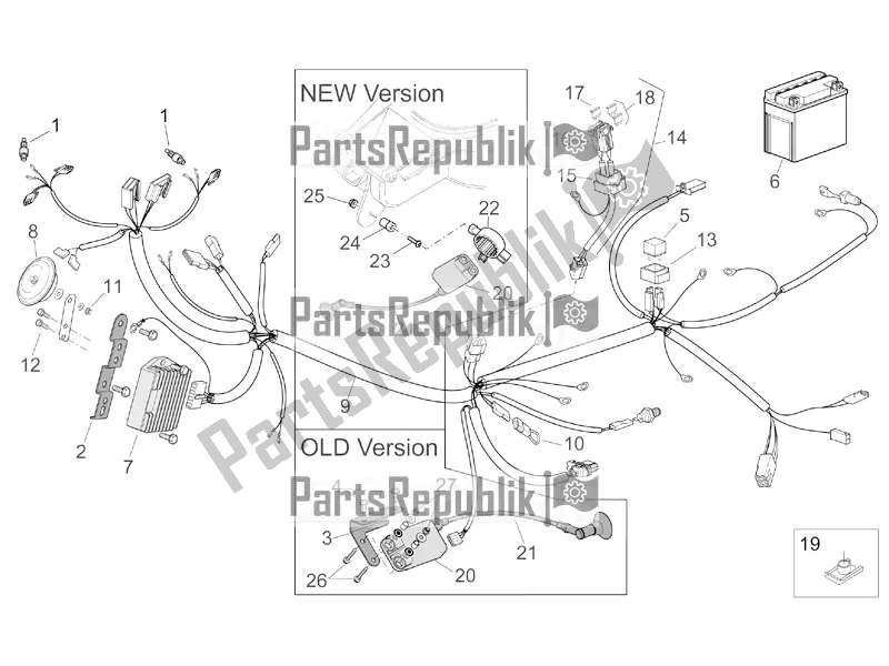 Toutes les pièces pour le Système électrique Ii du Aprilia SR 50 Street Ie+carb. Piaggio 2018