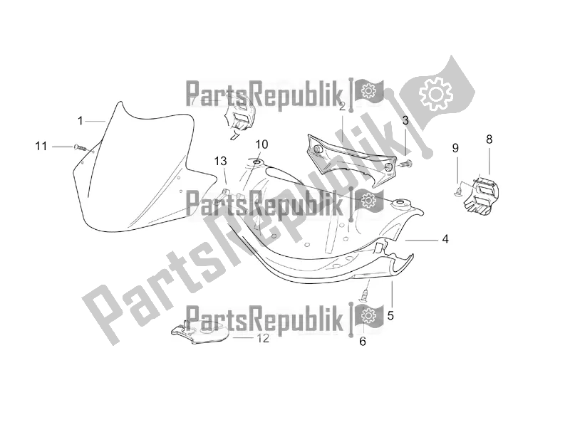 Tutte le parti per il Corpo Anteriore I del Aprilia SR 50 Street Ie+carb. Piaggio 2018