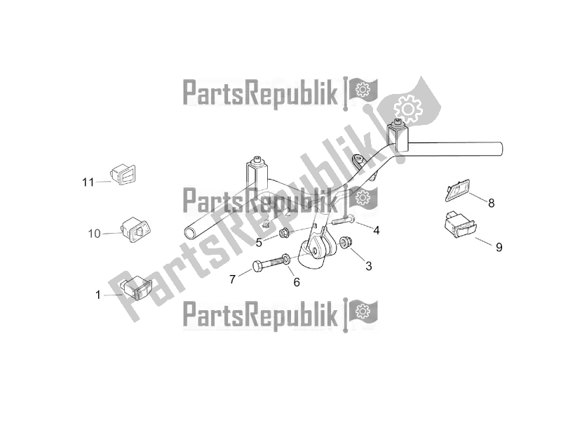 All parts for the Handlebar - Buttons of the Aprilia SR 50 Street Ie+carb. Piaggio 2018