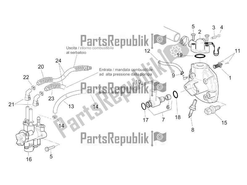 All parts for the Injection Unit of the Aprilia SR 50 Street Ie+carb. Piaggio 2018