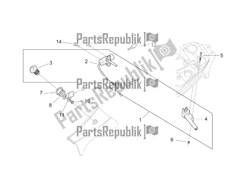 Todas las partes para Kit De Hardware De Bloqueo de Aprilia SR 50 Street Ie+carb. Piaggio 2018