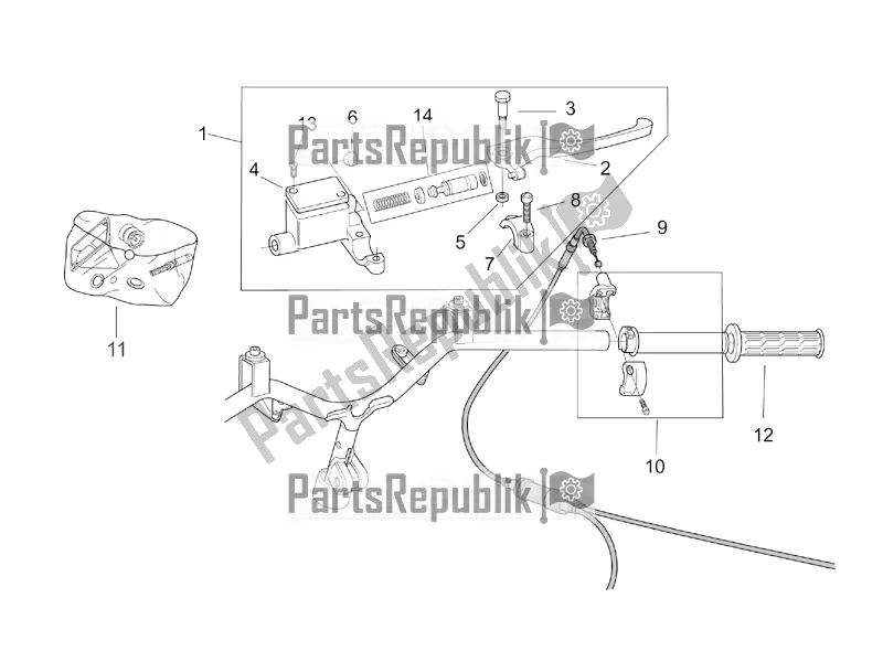 Tutte le parti per il Controlli Rh del Aprilia SR 50 Street Ie+carb. Piaggio 2018