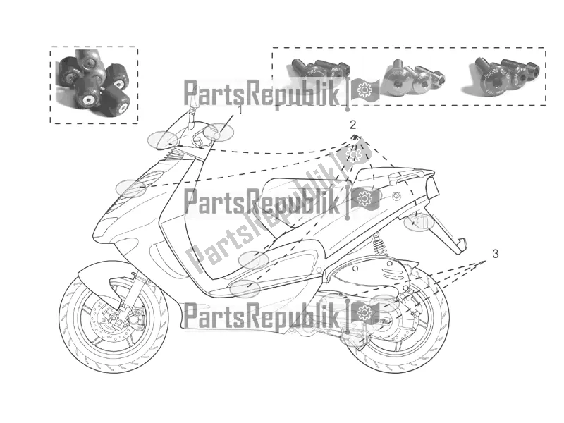 All parts for the Acc. - Cyclistic Components of the Aprilia SR 50 Street Ie+carb. Piaggio 2019