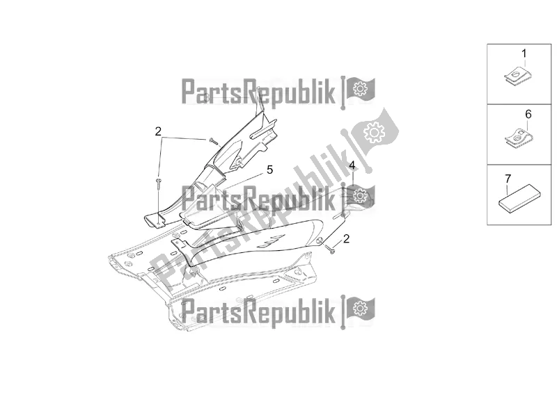 Tutte le parti per il Corpo Centrale I del Aprilia SR 50 Street Ie+carb. Piaggio 2019