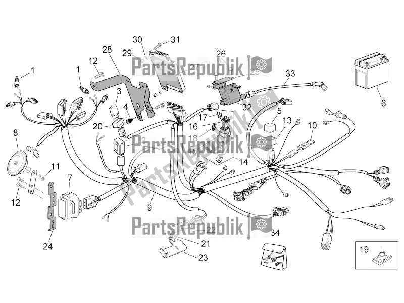 Toutes les pièces pour le Système électrique I du Aprilia SR 50 Street Ie+carb. Piaggio 2019