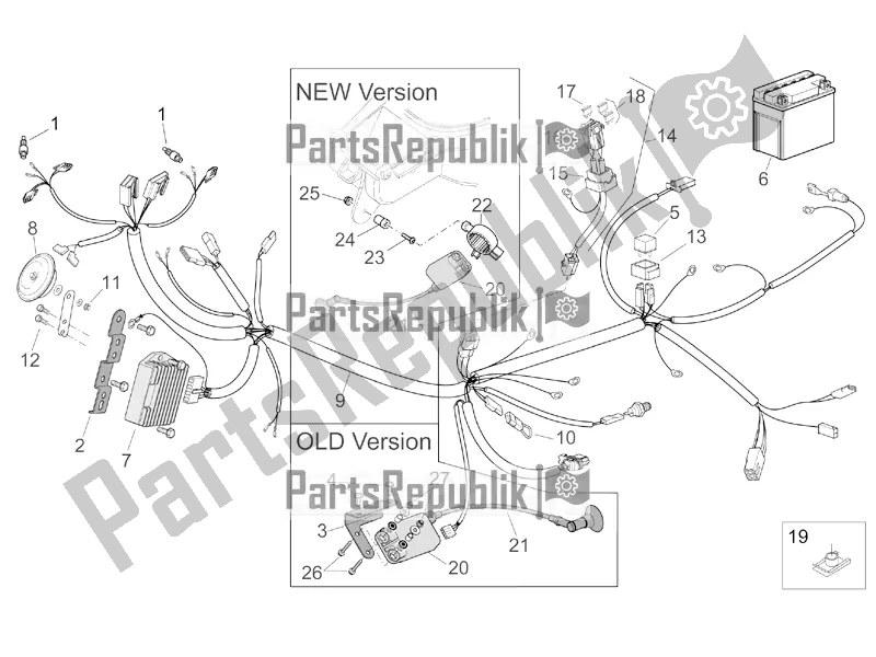 All parts for the Electrical System Ii of the Aprilia SR 50 Street Ie+carb. Piaggio 2019