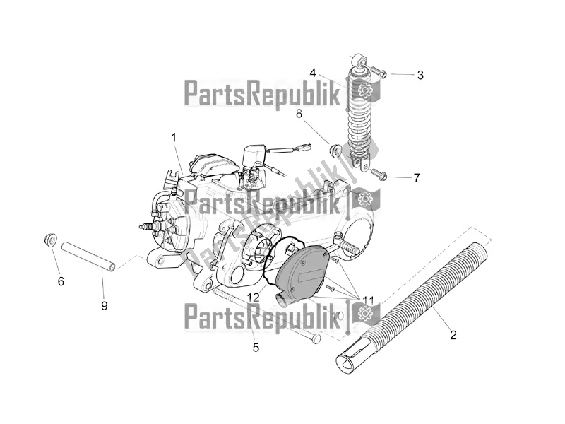 All parts for the Engine Ii of the Aprilia SR 50 Street Ie+carb. Piaggio 2019