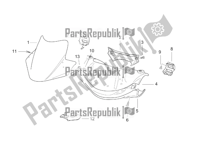 Toutes les pièces pour le Corps Avant I du Aprilia SR 50 Street Ie+carb. Piaggio 2019