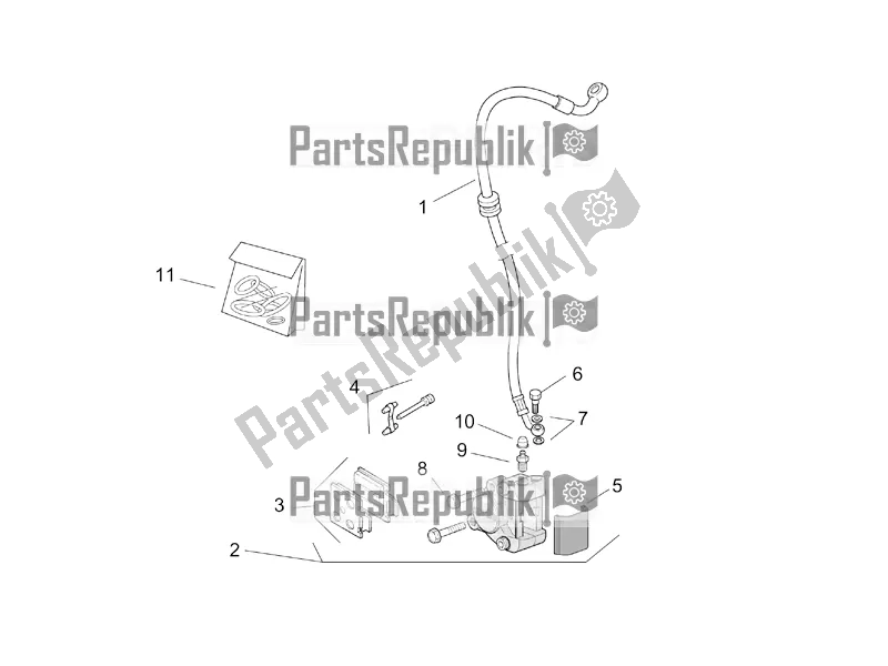 Tutte le parti per il Pinza Freno Anteriore del Aprilia SR 50 Street Ie+carb. Piaggio 2019