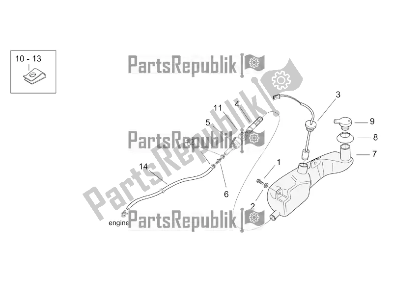 Todas las partes para Tanque De Aceite de Aprilia SR 50 Street Ie+carb. Piaggio 2019