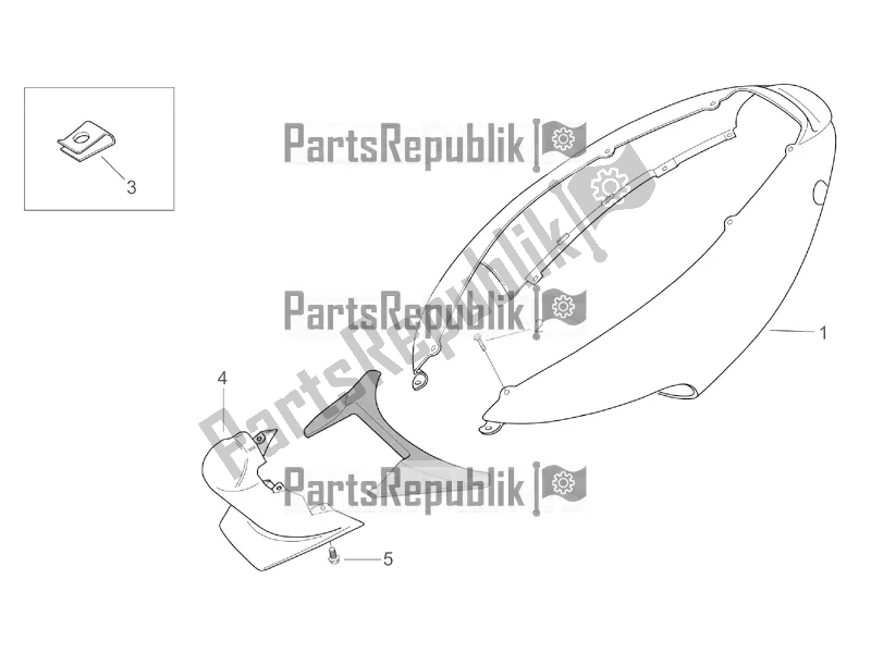 Toutes les pièces pour le Corps Arrière I du Aprilia SR 50 Street Ie+carb. Piaggio 2019