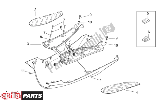 Wszystkie części do Central Body Ii Aprilia SR Ditech Euro 2 554 50 2002 - 2003