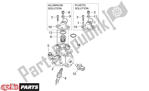 Toutes les pièces pour le Cylinder Head du Aprilia SR Ditech Euro 2 554 50 2002 - 2003