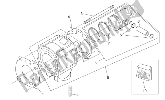 Todas as partes de Cylinder With Piston do Aprilia SR Ditech Euro 2 554 50 2002 - 2003