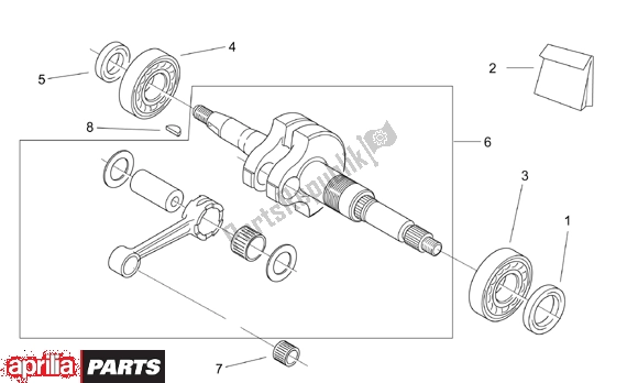 Todas as partes de Drive Shaft do Aprilia SR Ditech Euro 2 554 50 2002 - 2003