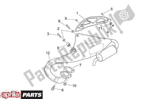 Toutes les pièces pour le Exhaust Pipe du Aprilia SR Ditech Euro 2 554 50 2002 - 2003